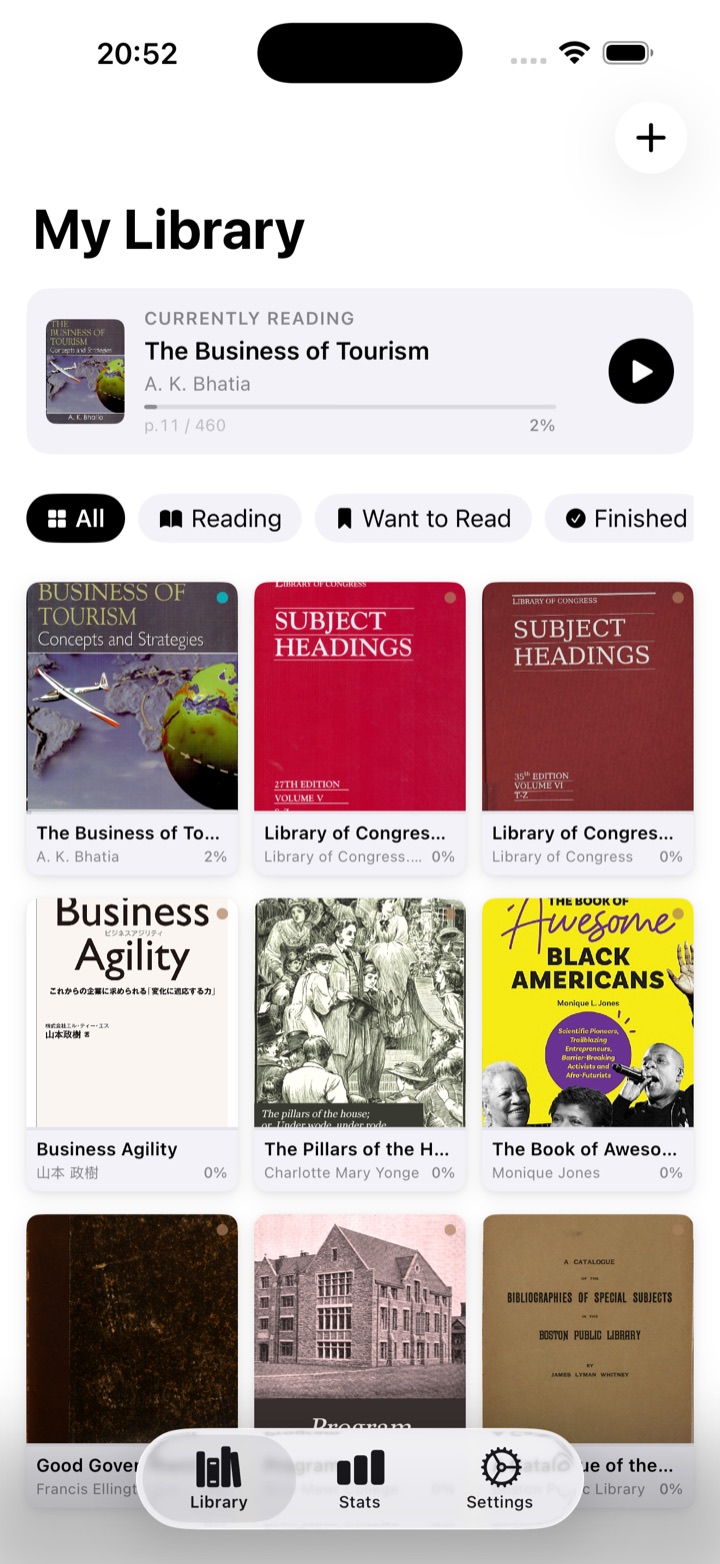 Folio personal book library
