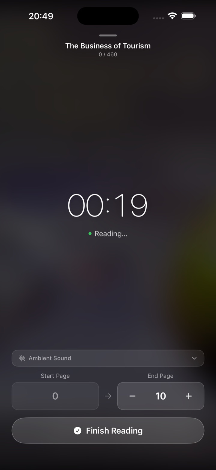 Folio timed reading session